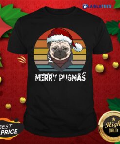 Great Merry Pugmas Funny Pug Christmas Style Vintage Shirt