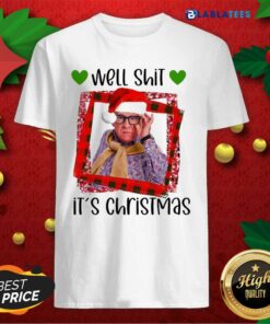 Great Plaid Leslie Jordan Hat Santa Well Shit It’S Christmas 2020 Shirt
