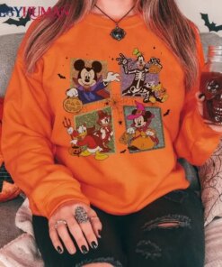 Halloween Mickey And Friends Vintage Classic T-Shirt Unisex Tee