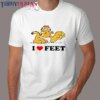 I Love Feet Garfield Shirt Garfield Shirt Funny I Love Feet T-Shirt Funny I Heart Feet Garfield Tee Unisex Classic Hoodie Sweatshirt