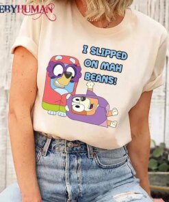 I Slipped On My Beans Neon Blue Classic Tee Unisex T-Shirt