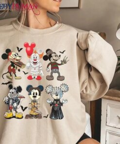 Mickey Cosplay Horror Characters Halloween Unisex T-Shirt Sweatshirt
