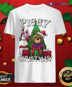 Nice Bear And Pig Piggy Christmas Shirt