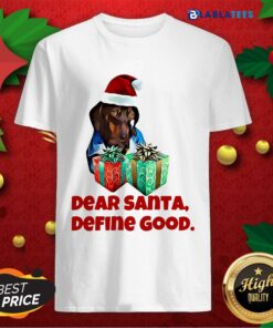 Nice Dog Dear Santa Define Good Christmas Shirt