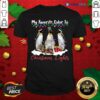 Nice My Favorite Color Is Penguin Christmas Lights Shirt