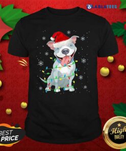 Official Pitbull Santa Light Merry Christmas Shirt