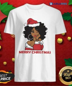 Premium Black Firl Hat Santa Merry Christmas 2020 Shirt