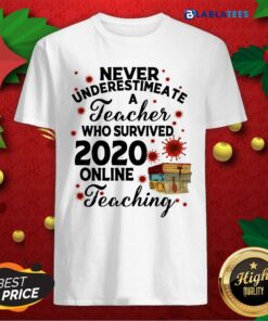 Premium Never Underestimate A Teacher Who Survived 2020 Online Teaching Shirt