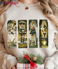 Retro Scary Mickey And Friends The Haunted Mansion Hoodie Sweatshirt