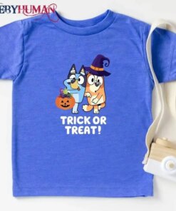 Trick Or Treat Cute Bluey Halloween Classic Tee Unisex Hoodie
