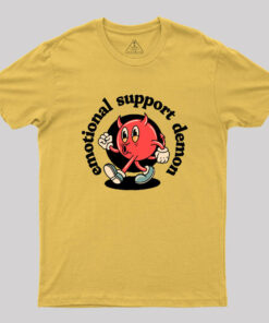 cute and funny emotional support demon, mental health Geek T-Shirt