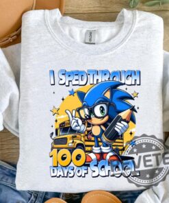 100 Days Of School Cartoon Shirt For Boys And Girls Sped Through 100 Days T Shirt Hoodie Sweatshirt