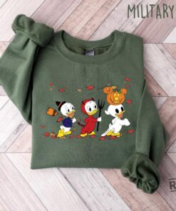 90S Halloween Sweatshirt Retro Halloween Ducks Shirt Halloween Cartoon Sweatshirt