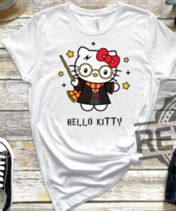 Adorable Harry Potter Hello Kitty Shirt Hoodie Sweatshirt Tshirt Kawaii Shirts Unisex Wizard Gifts For Fan Men Women Tee Gift Daughter Son Unique