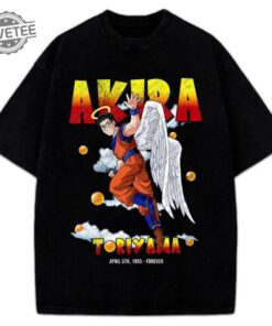 Akira Toriyama Tshirt Forever Tribute Dbz Custom Fan Design Tee Dragon Ball Z Creator Unique