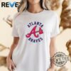 Atlanta Braves Circle Text Logo T Shirt Hoodie Crewneck Gift For Fan