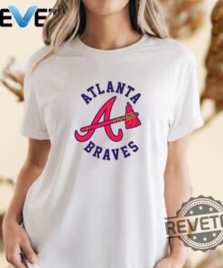 Atlanta Braves Circle Text Logo T Shirt Hoodie Crewneck Gift For Fan