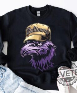 Baltimore Ravens Mascot With Cap Vintage Sweatshirt Hoodie Tshirt Tee Gift For Fan Retro Game Day Sweater Pullover Hoodies Unique