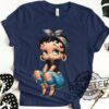Betty Boop Blue Black Bow Beauty T Shirt Hoodie Sweatshirt Unique