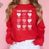 Bible Verse Valentines Sweatshirt God Says I Am Strong Shirt Faithful Valentines Tshirtcute Hearts Sweater Bible Verse About Love