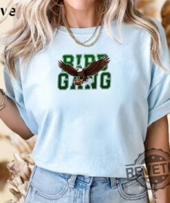 Bird Gang T Shirt Distressed Philly Football Apparel Philadelphia Eagles Gear
