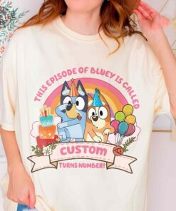 Birthday Girl Shirt Personalized Bluye Dog Birthday Tee Personalized Great Mama Sweatshirt Custom Blue Dog Hoodie Best Birthday Gift Unique