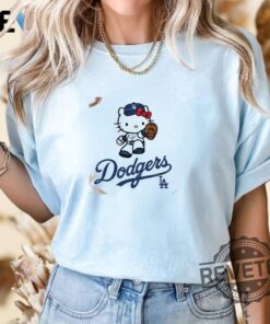 Blue Hello Kitty Los Angeles Dodgers Sweatshirt T Shirt