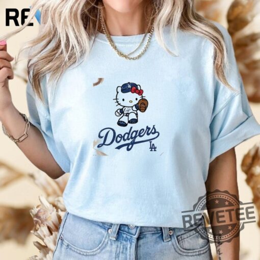 Blue Hello Kitty Los Angeles Dodgers Sweatshirt T Shirt