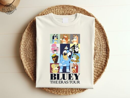 Bluey Eras Tour Shirt Bluey Family Shirt Bluey Cartoon Shirt Bluey Birthday Party Shirt Bluey Heeler Shirt Eras Tour Bluey Unique