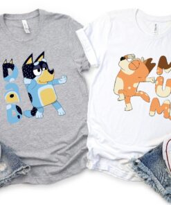 Bluey Family Shirt Bluey Mom Shirt Bluey Dad Shirt Bluey Era Shirt Bluey Cartoon Shirt Bluey Birthday Party Shirt Unique