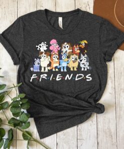 Bluey Friends Shirt Bluey Birthday Party Tshirt Bluey Character Shirt Bluey Heeler Family Shirt Bluey Birthday Gift Bluey And Bingo Tee Unique