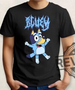 Bluey Punk Rock Heavy Metal Shirt Hoodie Sweatshirt Gift For Him Gift For Her Black Metal Goth Disney Crewneck Pullover Unique