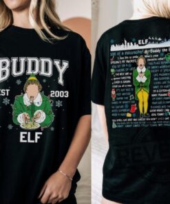 Buddy Elf Christmas Shirt Hoodie Sweatshirt Funny Elf Christmas Shirt Xmas Classic Movie 90S Tee Christmas Gift For Her Gift For Him Unique