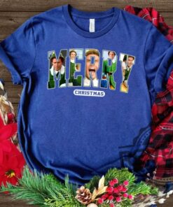 Buddy Elf Merry Christmas Sweatshirt Hoodie T Shirt Elf Quote Tshirt Buddy The Elf Tee Santa I Know Him Gift For Men Women Unique