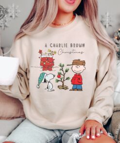Charlie And The Snoopy Christmas Sweatshirt Christmas Cartoon Dog Sweatshirt Christmas Gift Vintage Sweatshirt Unique