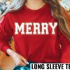Chenille Patch Christmas Sweatshirt Christmas Shirts Merry Christmas Crewneck Cute Winter Sweater Unique