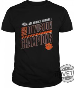 Clemson Tigers Acc Atlantic Division Football Champions Slanted Knockout Shirt