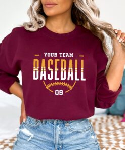 Custom Baseball Hoodie Personalized Baseball Sweatshirt Baseball Team Name Hoodie Baseball Sweatshirt Game Day Hoodie Baseball Hoodie Unique