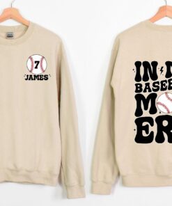 Custom Baseball Mom Sweatshirt In My Baseball Mom Era Shirt Baseball Lover Shirt Baseball Mom Crewneck Unique