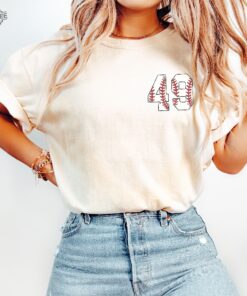 Custom Baseball Pocket Shirt Personalized Baseball Number Shirt Baseball Gift Baseball Fan Tee Unique