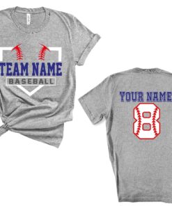Custom Baseball Shirts Baseball Numbers Shirt Personalized Baseball Tees Baseball Spirit Wear Baseball Shirts Baseball Team Unique