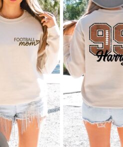 Custom Football Mom Sweatshirt Your Name Football Shirt Football Mom Shirt Designs Stanford Football Mom Shirt Ideas Football Mom Shirts Football And Cheer Mom Shirt