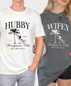Custom Honeymoon Wifey And Hubby Shirts Luxury Honeymooning Shirt Wedding Anniversary Gift Shirt Unique
