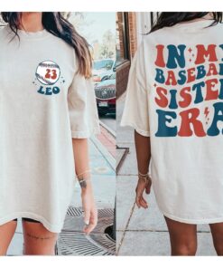 Custom In My Baseball Sister Era Shirt Personalized Baseball Sister Shirt Retro Youth Toddler Game Day Tee Unique