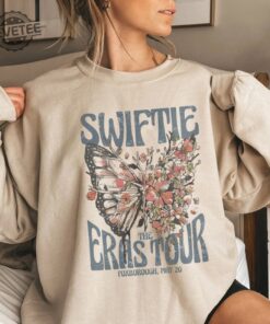 Custom Swiftie Shirt Taylor Swift Shirt The Eras Tour Shirt Retro Floral Butterfly Shirt Music Tour Shirt Taylor Swift Fan Gifts Unique