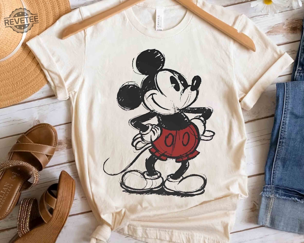 Cute Disney Mickey Mouse Pose Classic Sketch Shirt Magic Kingdom Holiday Unisex T Shirt Family Birthday Gift Adult Kid Toddler Tee Unique Cute Disney Mickey Mouse Pose Classic Sketch Shirt Magic Kingdom Holiday Unisex T Shirt Family Birthday Gift Adult Kid Toddler Tee Unique