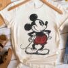 Cute Disney Mickey Mouse Pose Classic Sketch Shirt Vintage Disney Shirt Disney World Shirt Disney Outfits Shirt Unique