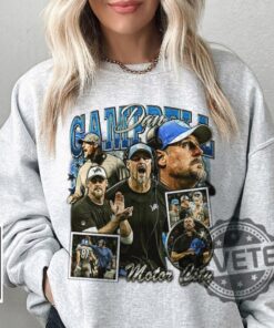 Dan Campbell Detroit Lions Tshirt Hoodie Sweatshirt Unisex Vintage Tee Gift For Fan Womens Mens Unique