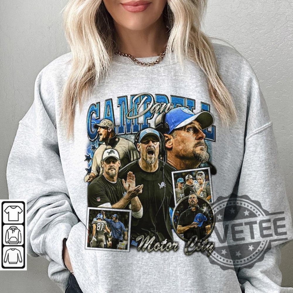 Dan Campbell Detroit Lions Tshirt Hoodie Sweatshirt Unisex Vintage Tee Gift For Fan Womens Mens Unique Dan Campbell Detroit Lions Tshirt Hoodie Sweatshirt Unisex Vintage Tee Gift For Fan Womens Mens Unique