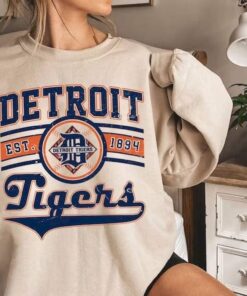 Detroit Baseball Crewneck Sweatshirt Vintage Detroit Baseball T Shirt Detroit Tigers Sweatshirt Detroit Tigers Tigers Baseball Unique